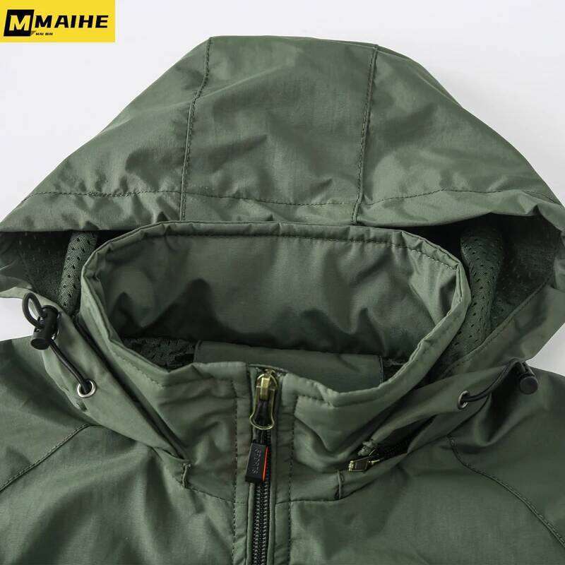 Camping Hiking Men Spring Autumn Outdoor Sports Breathable Coats Climbing Trekking Windbreaker Travel Waterproof Jacket 26H0311