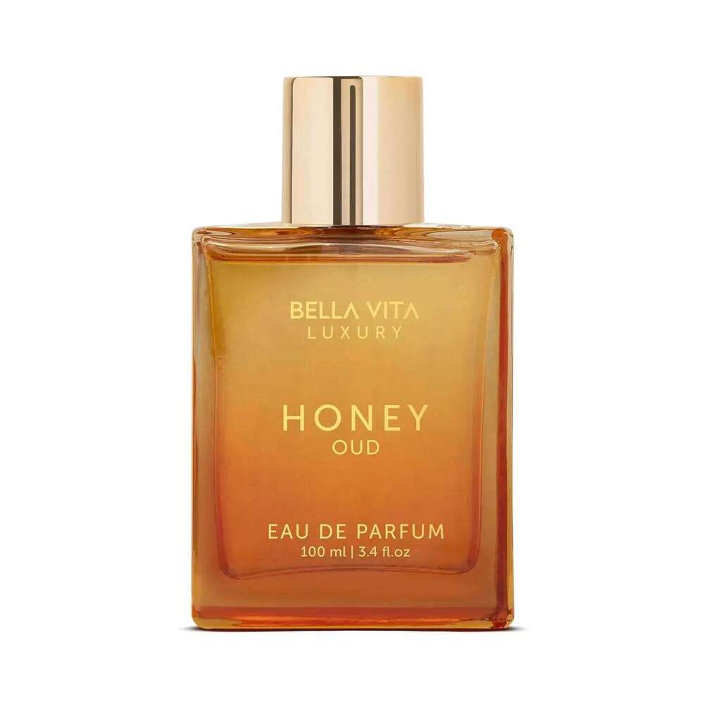 BellaVita Honey Oud EDP 3.4oz Warm Amber Vanilla Perfume, Long Lasting Unisex Scent, Holiday Gift for Christmas Halloween Z260311