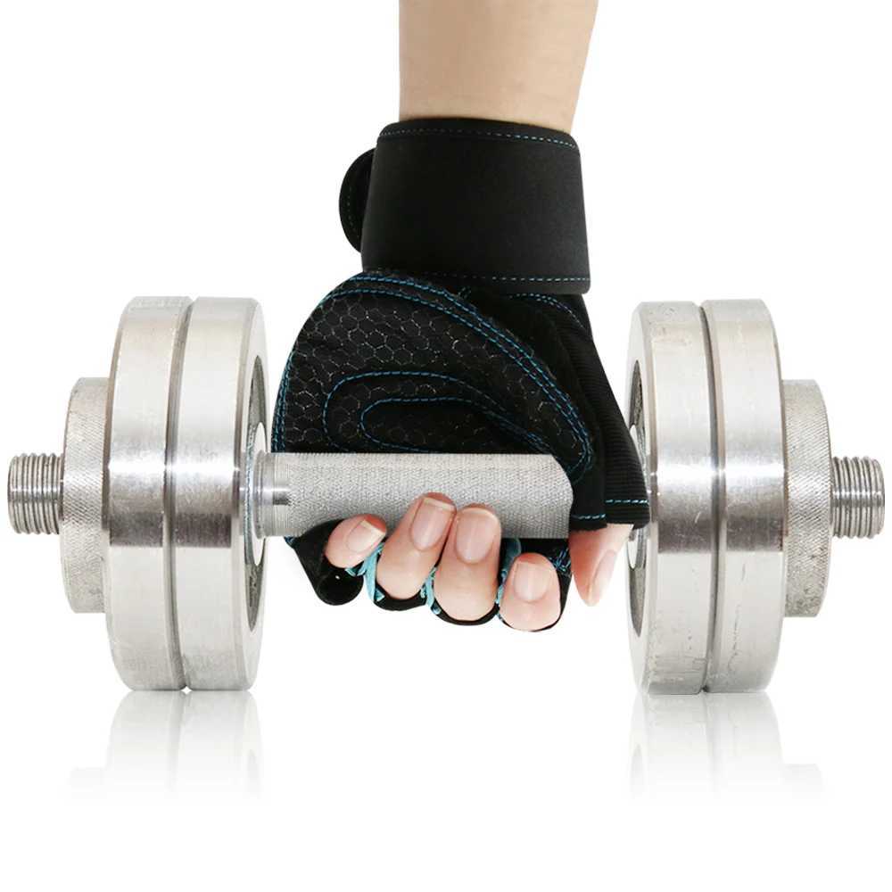 Gym Fitness Gloves Women Men Half Finger Cycling Bicycle Motorcyclist Gloves Weightlifting Yoga Sport Training Fingerless Gloves M260311
