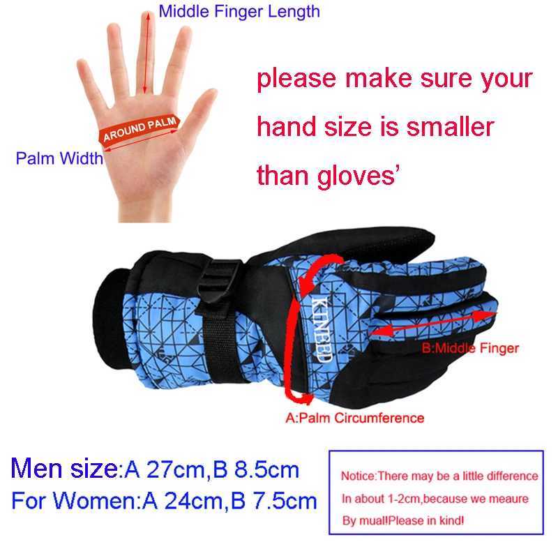 BEIWEI35 Winter Warm Snowboard Ski Gloves Men Women Mountain Skiing Snowmobile Snow Motorcycle Gloves Windproof M260311