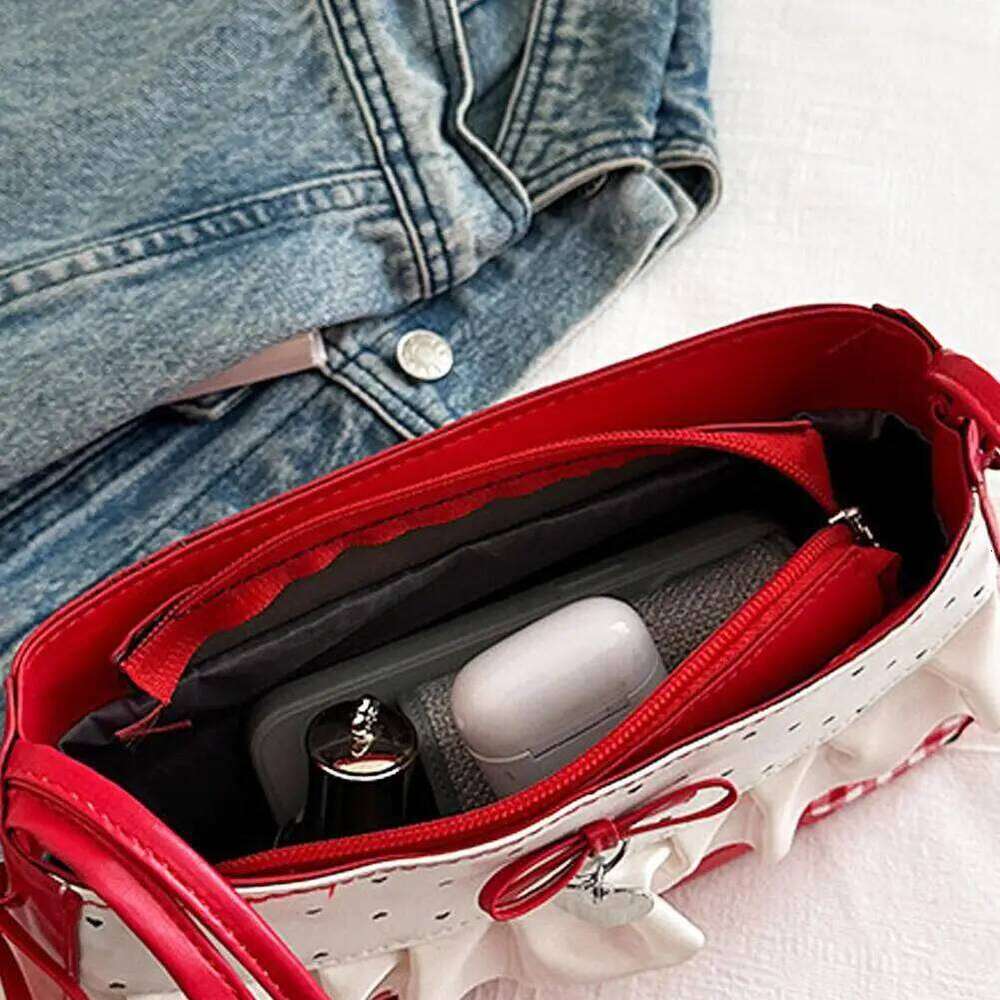 Fashionable Underarm Bow For Women Pillow Trendy Versatile Shoulder Bag Lace Sweet Cute Handbag XJ260311