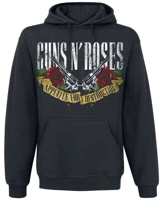 Guns N 'Roses Band Pattern Print Men's Women's Loose Warm Hoodie Casual Autumn and Winter Luxury Fashion Trend C260311