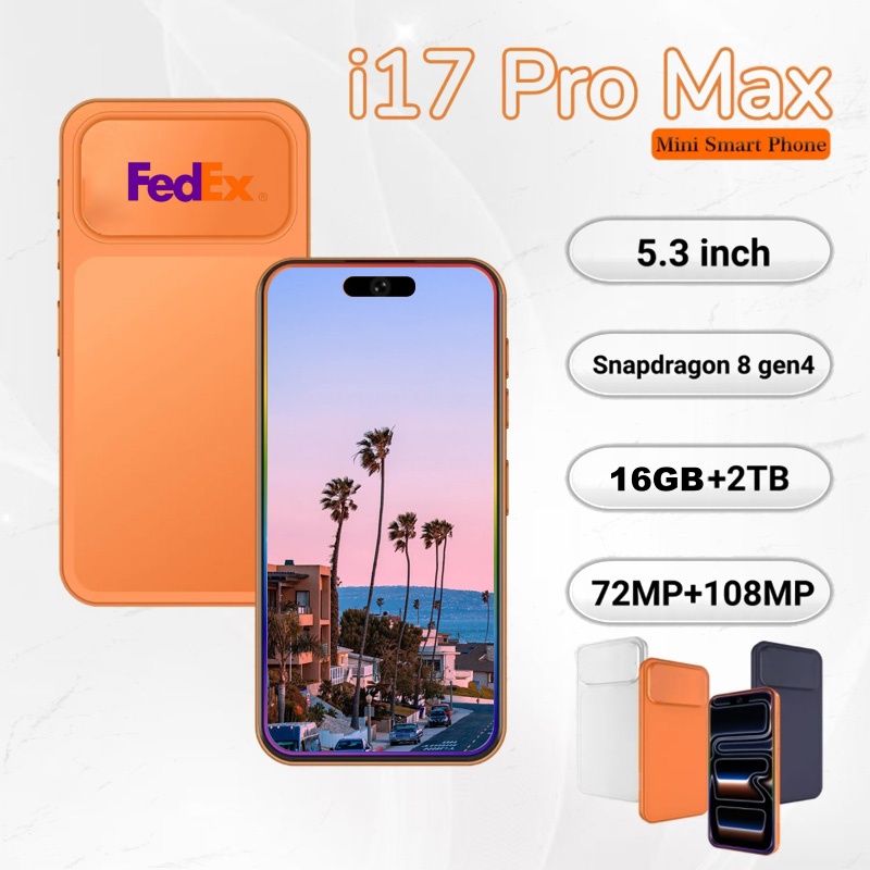 cellphone i16 i17 Pro Max 16+1TB wireless charging network 5G smartphone unlock 7.3 full HD 72+108MP pixel fingerprint unlock facial recognition