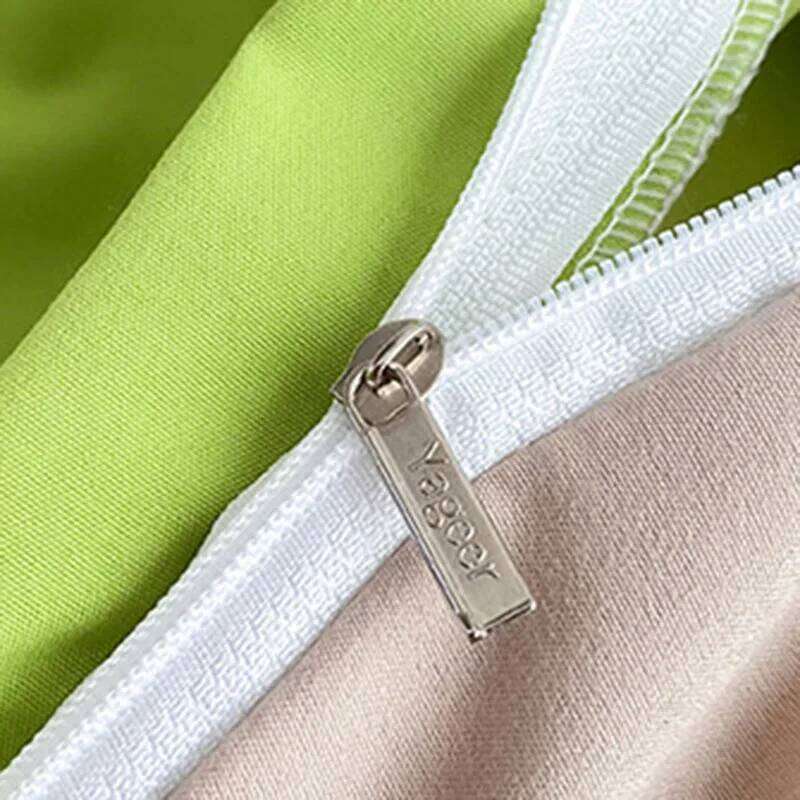 Washed Cotton Solid 3-4 Pcs Yellow Home King Size Duvet Cover Set with Flat Sheets Simple Queen Bedding Sets H260311