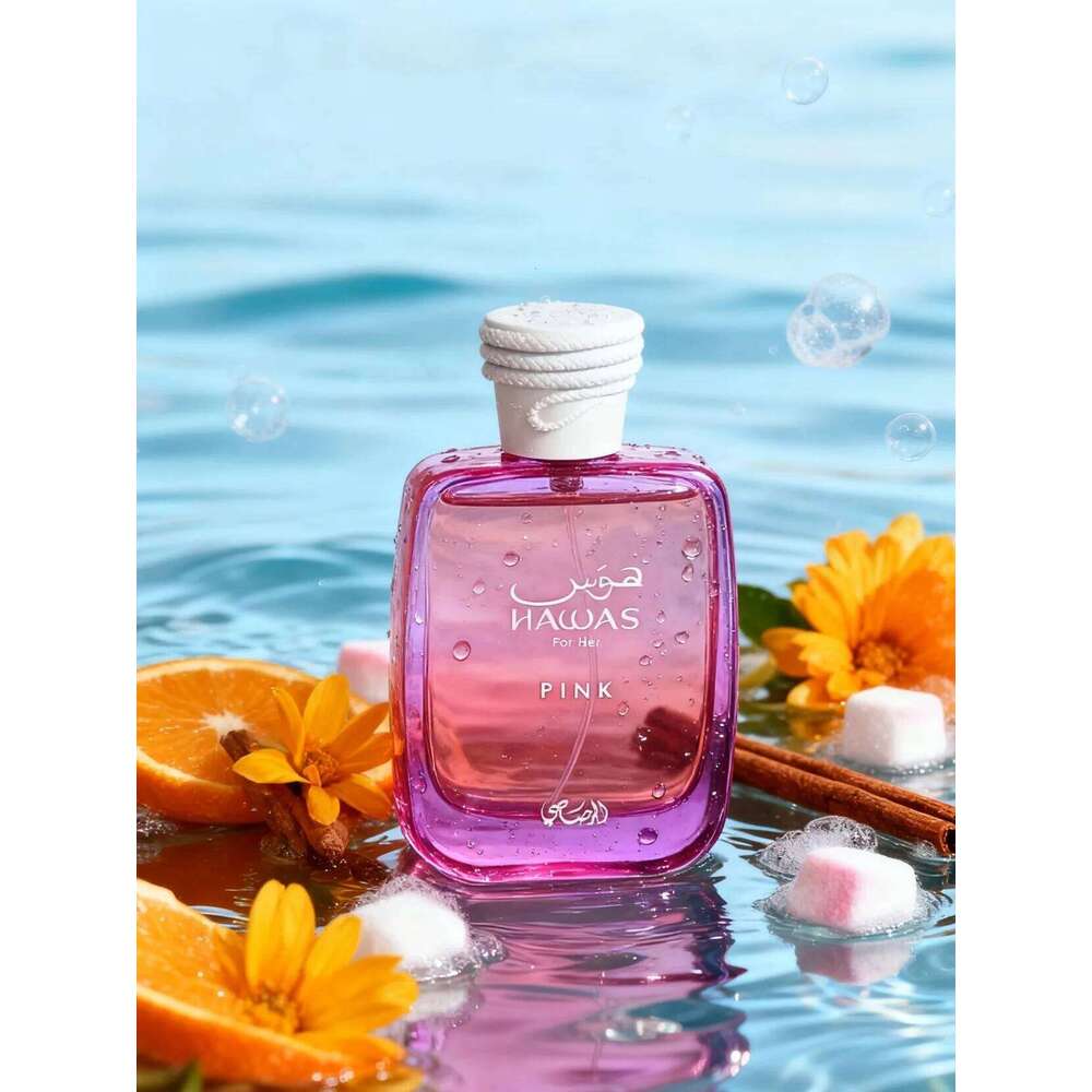 RASASI Hawas Pink For Her Eau de Parfum Spray 100ml 3.4 oz ,Floral Fruity Perfume for Women, Vanilla, Cotton Candy & Marshmall Z260311