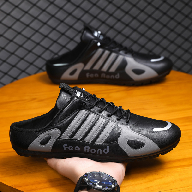 Men's Sports Shoes Design Gamp Model Sports Shoes - Luxurious Fashionable Casual Breathable Lazy Driver-proof Anti-slip Without Bucklehalf Loose-