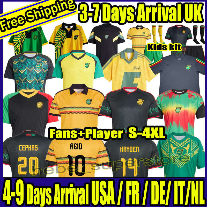 Fast delivery S-4XL 2026 Jamaica Soccer Jersey 26 27 2027 Football Shirt Bob Marley Jamaica jersey Camisetas de Futbol men Kids Kit uniforms set tops Pre Match