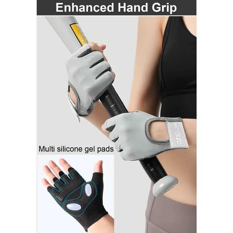 For Sport Fitness Half Finger Gloves Men Women Palm Thickening Non-slip Shock Absorption Wear Barbell Training M260311