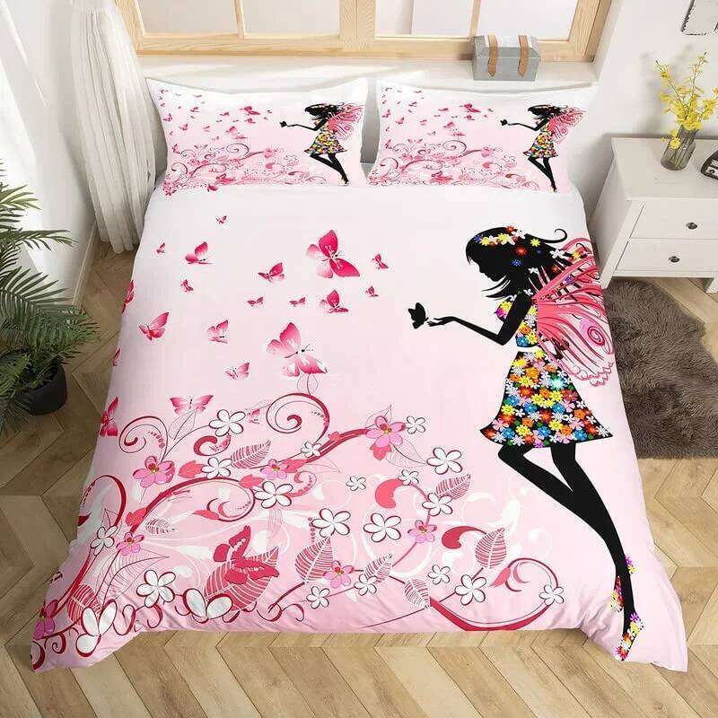 Ballet Duvet Ballerina Rose Flower Bedding Set Cute Little Dancers Comforter Cover Twin King For Girl Gymnastics Lover H260311