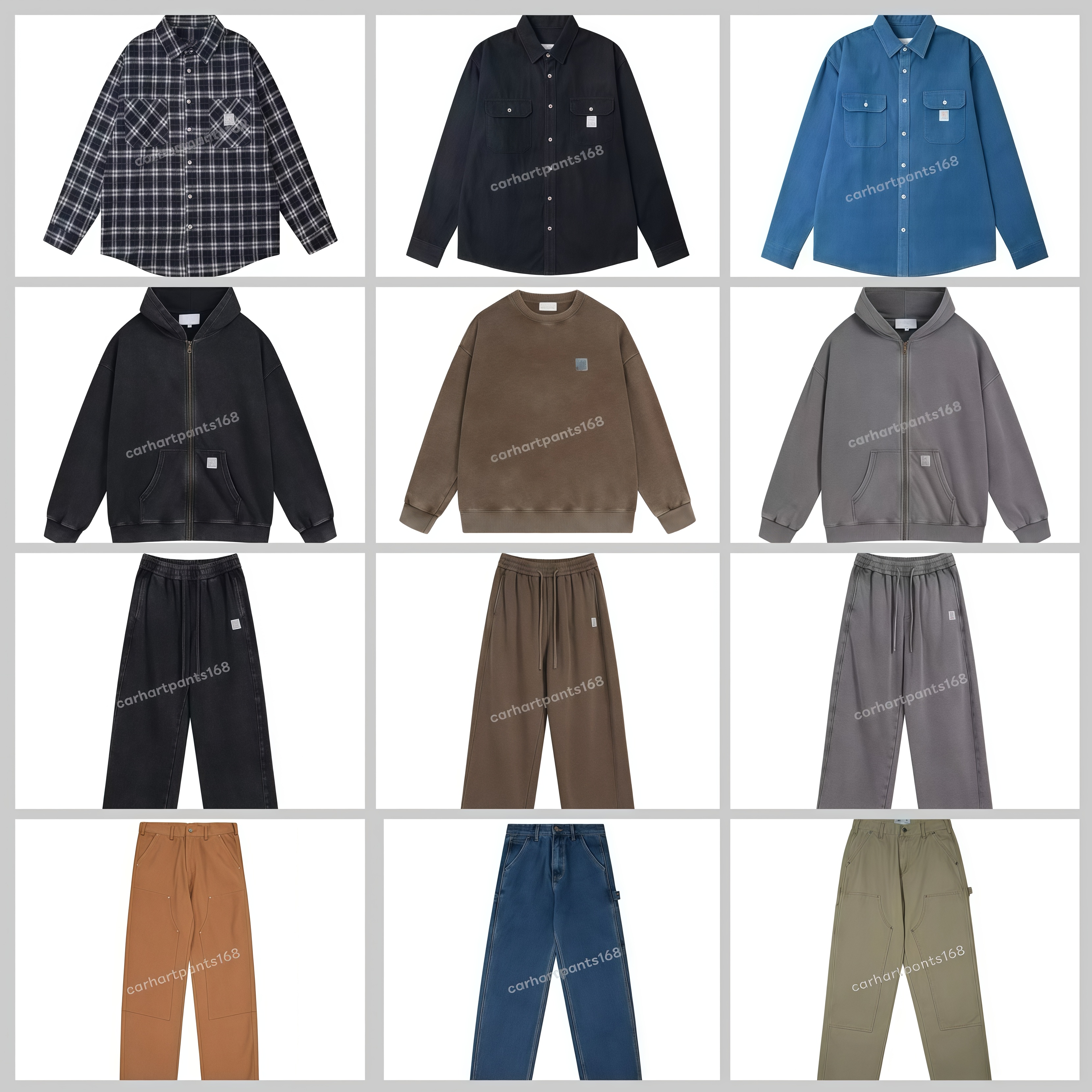 mens Hoodie pants checkered fabric long sleeved shirt sweatshirt jeans designer mens designer jacket top quality 100% cotton coat mesh lining work jacket wholesale