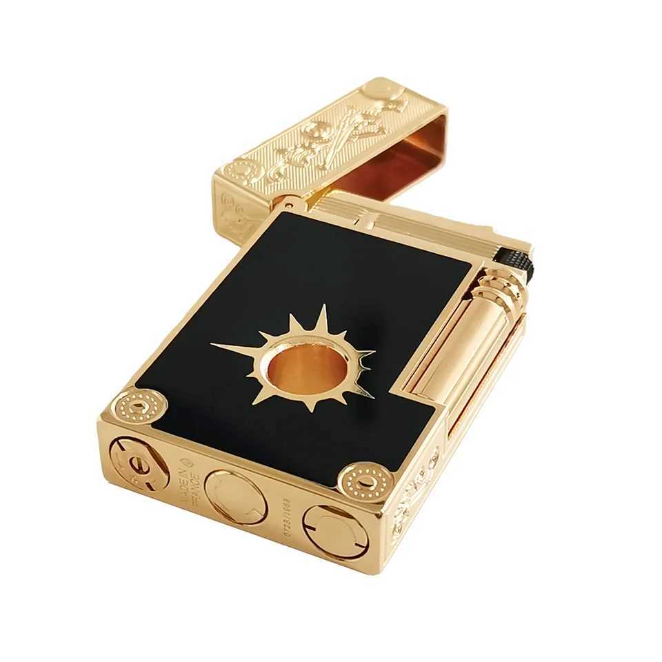 JTDunant Lighter Pure Copper Lacquer Refillable Gas Smoking Cigar Gadgets Men Halloween Gifts Collections 2025 N260311