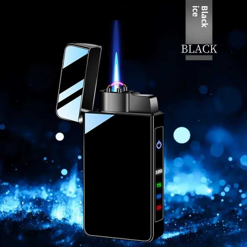Electricity Gas General Torch Lighter Rechargeable Dual Arc Windproof Lighter Cool Gadget Gifts For Smokers No Gas N260311