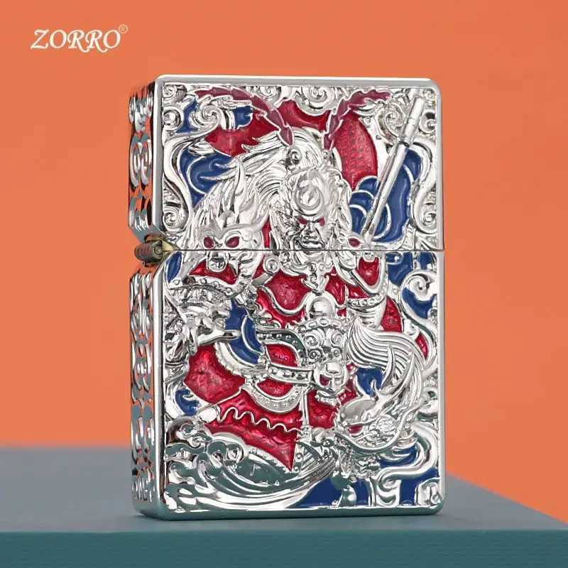 Classic Kerosene Windproof Lighter Metal Heavy Armor King Cobra Lighter Smoking Accessories Mens Treasure G N260311