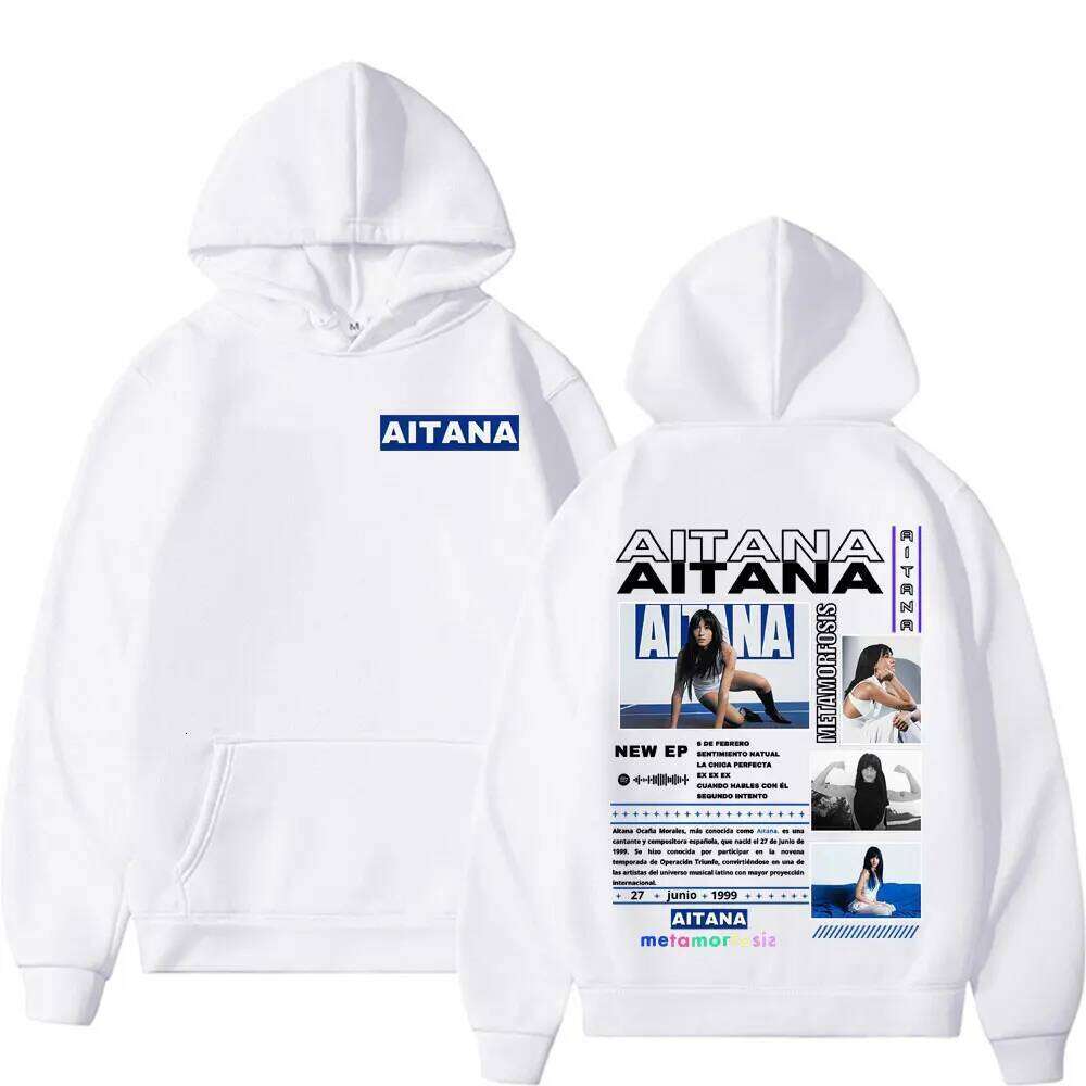 Aitana Metamorfosis Album Tour 2025 Cover Men's Women's Fashion Autumn and Winter Printed 100% Pure Cotton Hoodie C260311