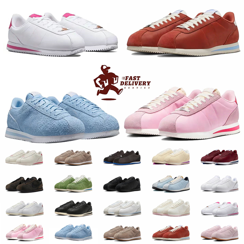 Cortezs Men Women Casual Shoes Nylon Leather Designer Trainers Picante Red Pink Foam Chlorophyll Blue Forrest Outdoor Sneakers Size 36-45