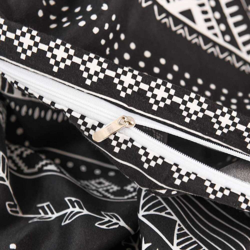 Boho Geometric Duvet Twin King Size Stripes/Chevron Pattern 3-Piece Reversible Soft Bedding Set Comforter Cover H260311