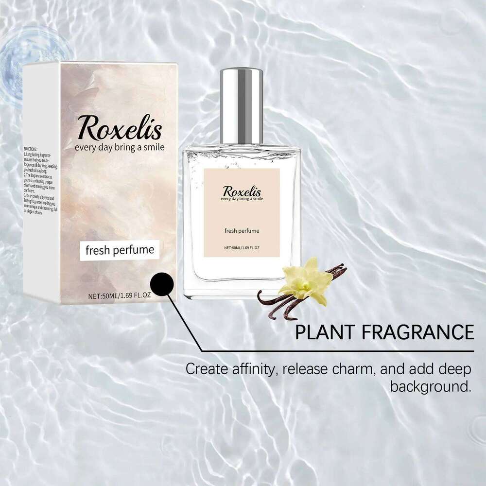 Roxelis 50ml Vanilla Light Pheromone Natural Fresh Lasting Fragrance Elegant Lady Flirt Dating Attract Charming Perfume Z260311