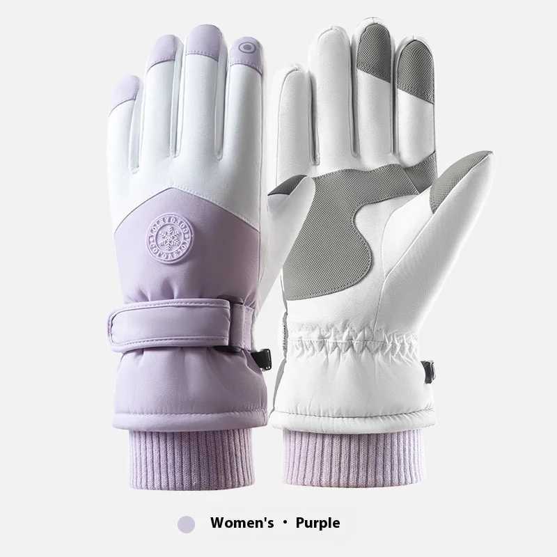 Winter ski gloves for men and women waterproof windproof warmth thickened anti-slip touch screen riding driving gloves M260311