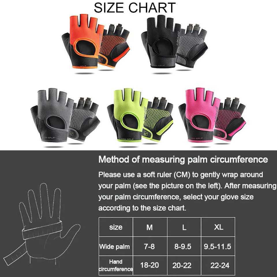 Cycling Sport Half Finger Gloves Breathable Anti slip MTB Bike Gloves Sweat Absorbing Elastic Fitness Training Gym Outdoor Glove M260311