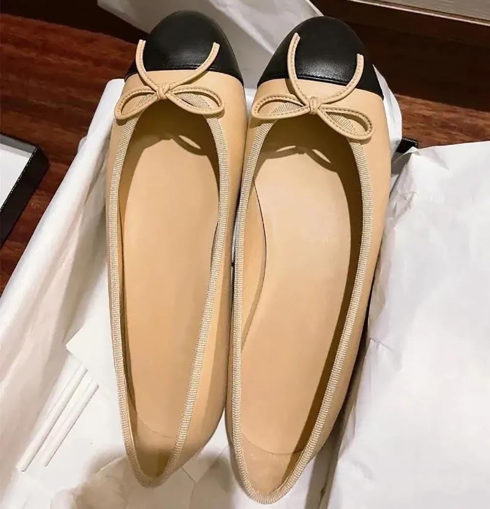 designer shoes Paris Brand ballerina Ballet Flats Women Quilted Genuine Leather Slip on Ballerina Luxury Round Toe Ladies Dress Shoes HJ2G Slingbacks 63