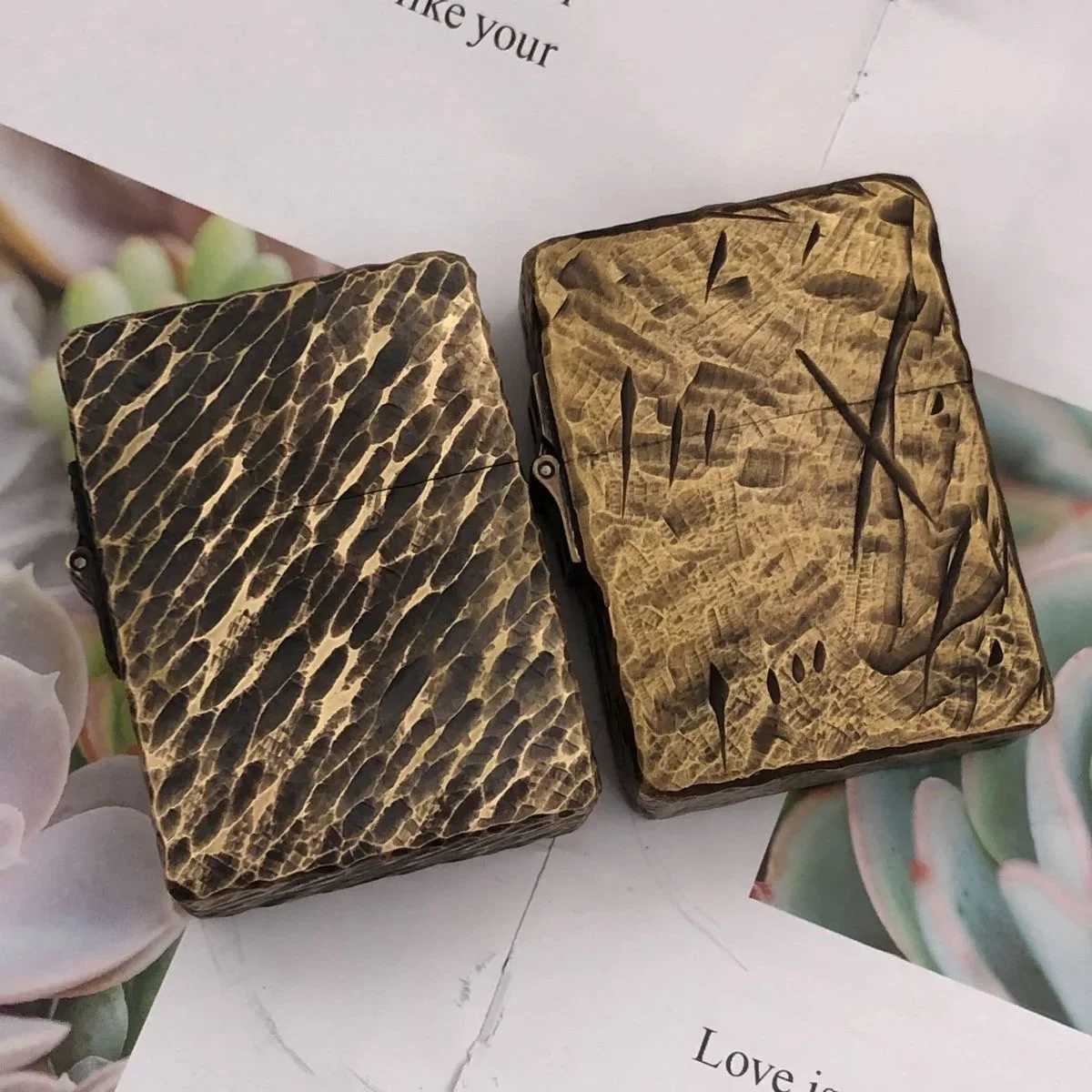 Zoro brass combat armor oil lighter engraved with Constantine pattern mens gift personalized igniter cigarette accessories N260311