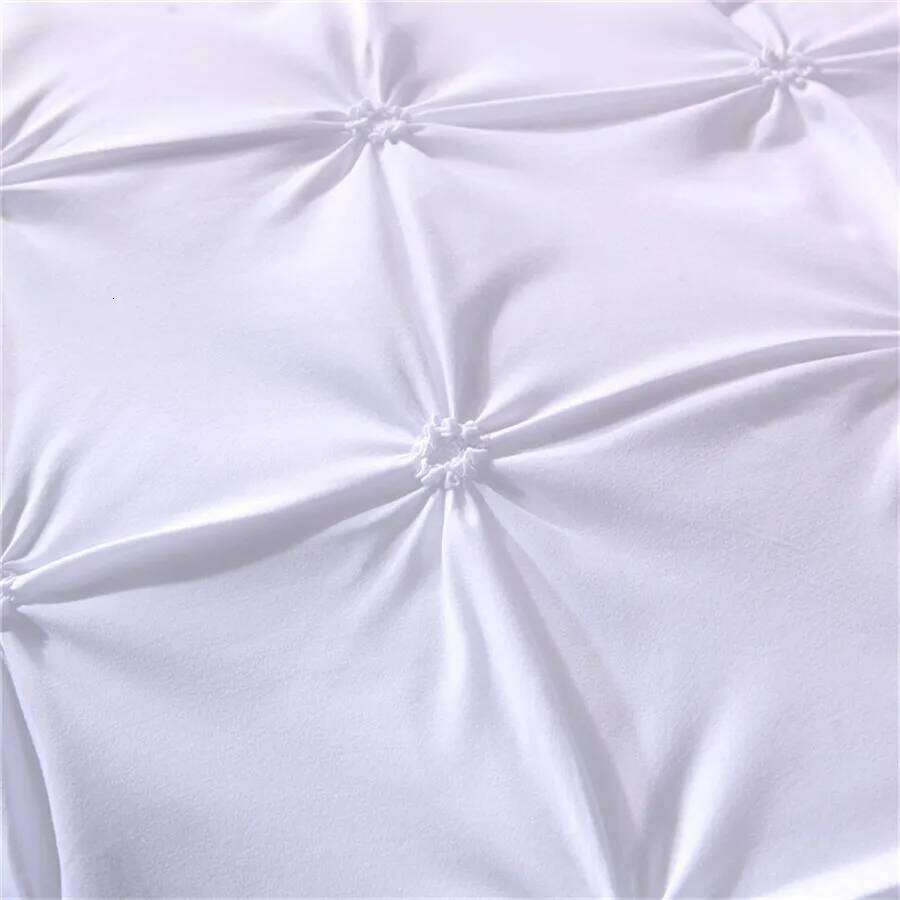 Bedding Set Pinch Pleat Comforter Sets Home Textile Bed Linen High Quality Bedspreads black White King Duvet Cover H260311