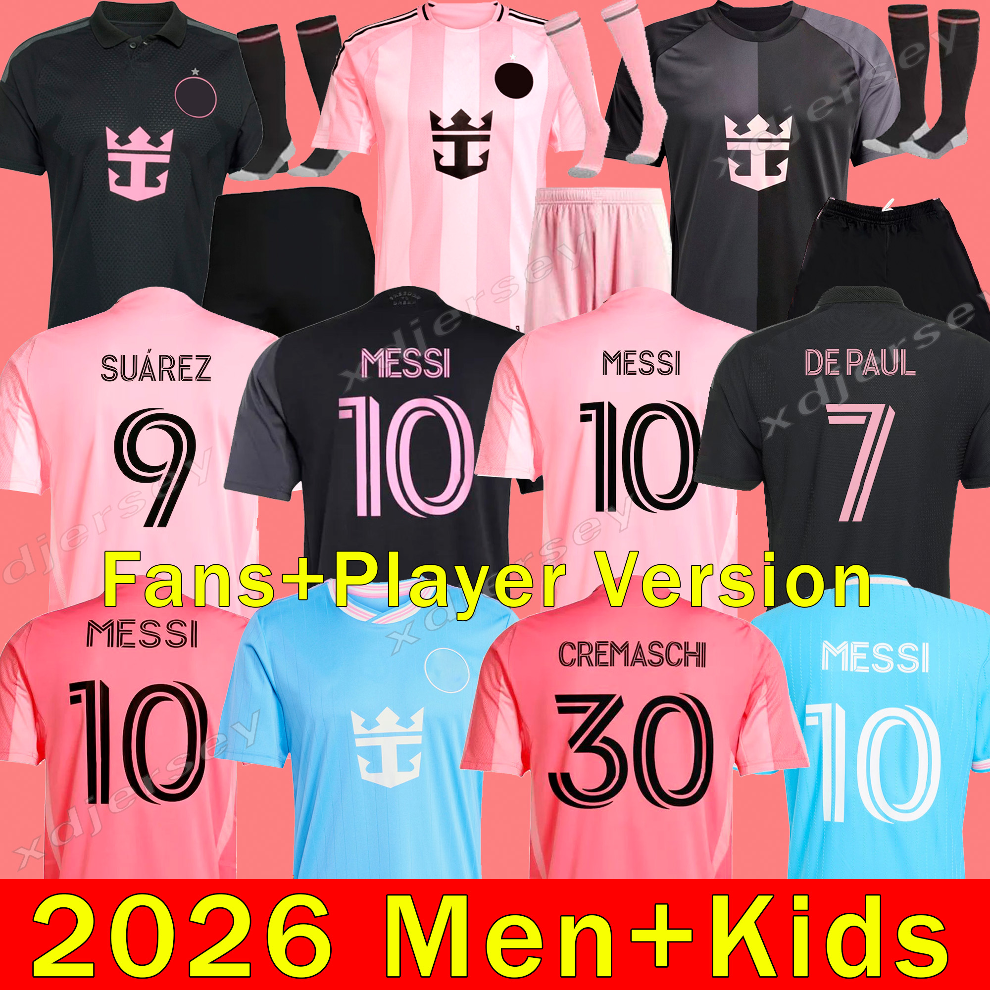25 26 Inters MESSIS 3XL Soccer Jerseys Miamis SUAREZ Football Shirt 2024 2025 2026 HIGUAIN TRAPP PELLEGRINI Martinez FC CARRANZA PIREZ MORGAN men kids Kit Fans Player