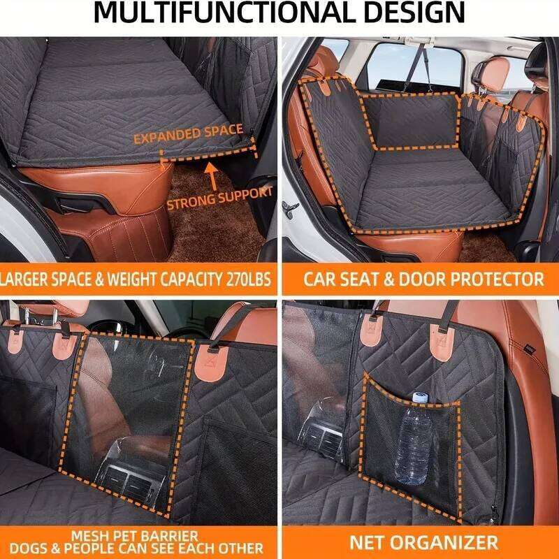 Dog Car For Pets,Waterproof Cover Hammock Scratch Proof Nonslip Durable Soft Pet Back Seat Covers 26Y0310