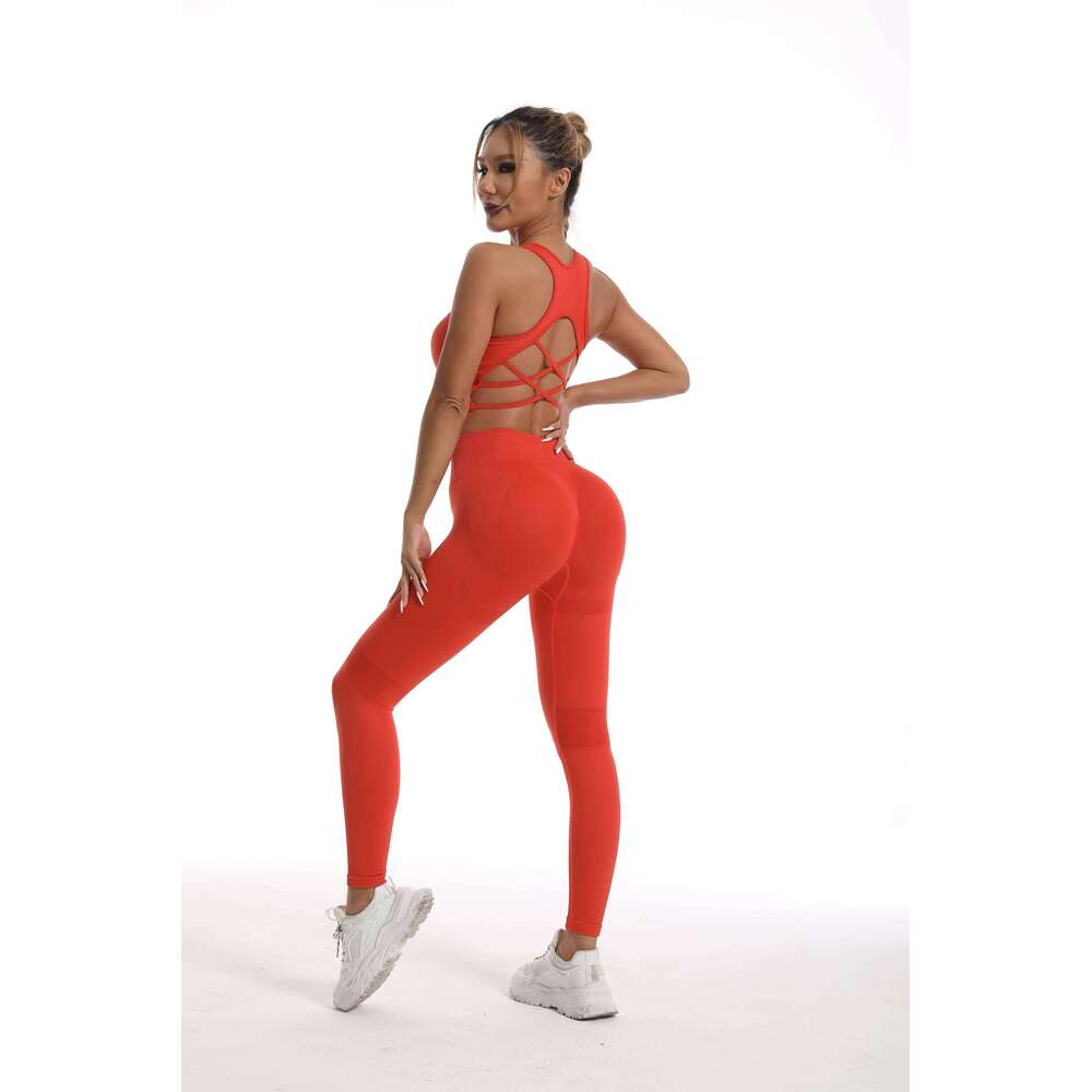 Women's tracksuit Fitness Suit Yoga Sets Sportswear Workout Bra+High Waist Leggings Gym Clothing Seamless Sports Suits 26H0311