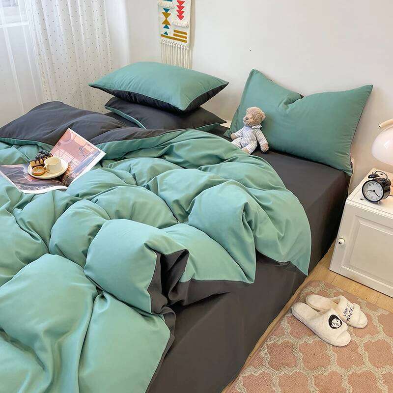 3-piece fashionable double-piece set, simple set 1 duvet cover +2 pillowcases, core not included H260311
