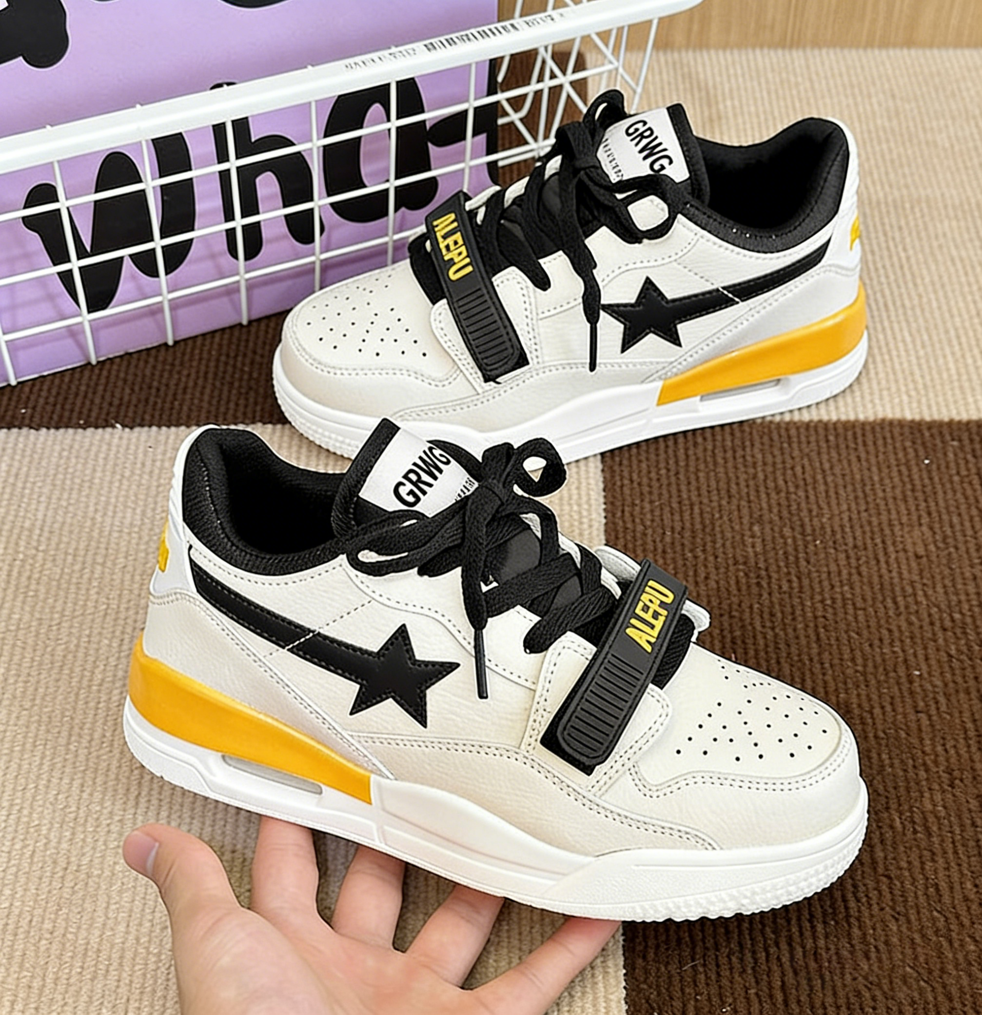 GRWG Free Shipping Designer Shoes For mens womens running shoes yellow Fashionable and versatile outdoor sneakers sport shoes