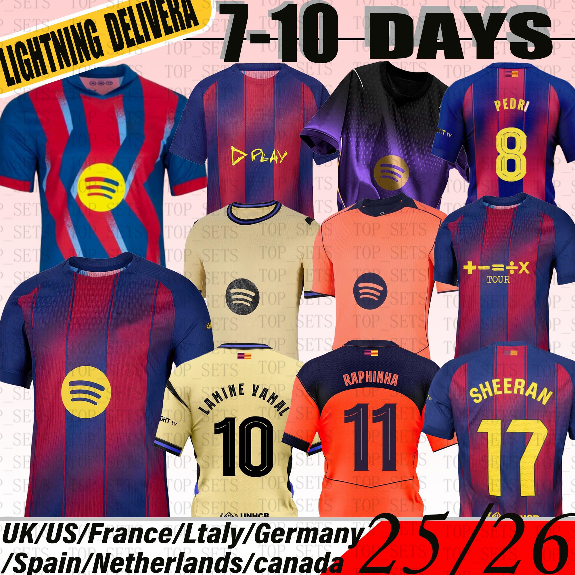 Barcelona 25 26 27 LAMINE YAMAL PEDRI GAVI Soccer Jersey RAPHINHA Camiseta De Football Shirt KOUNDE F. DE JONG FERMIN 2025 2026 OLMO BALDE CUBARSI Football MenKids