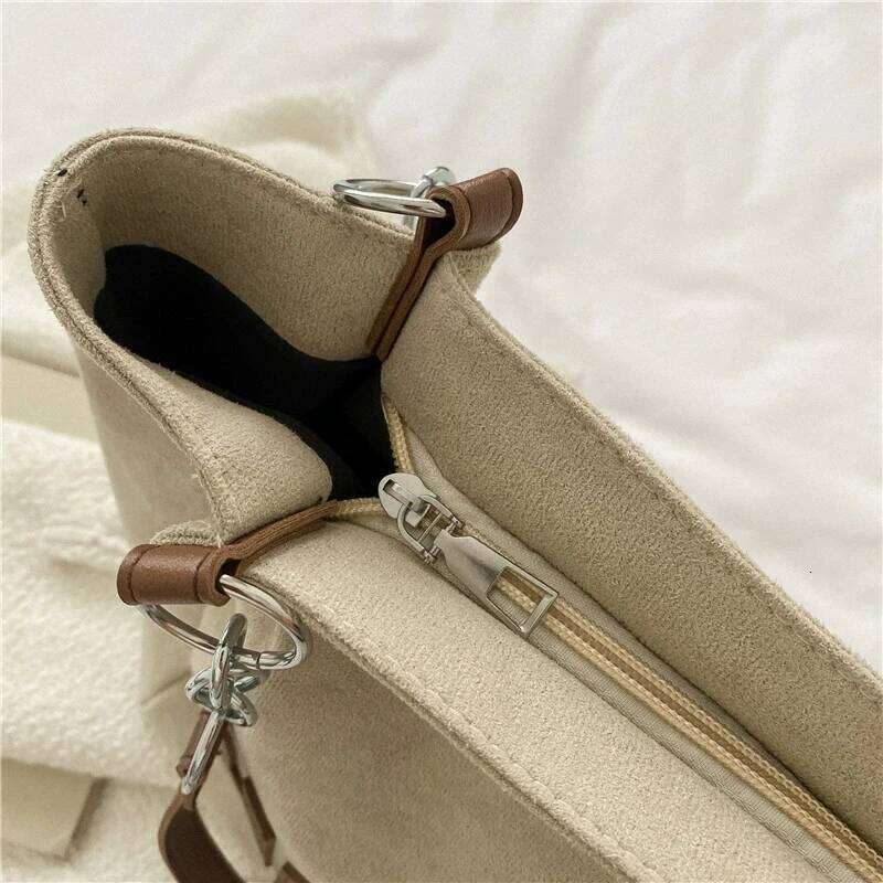 Vintage Shopping Trend Fashion Women Single Handbag Shoulder Large Capacity Nubuck Tote Bag, Perfect for Everyday Use XJ260311