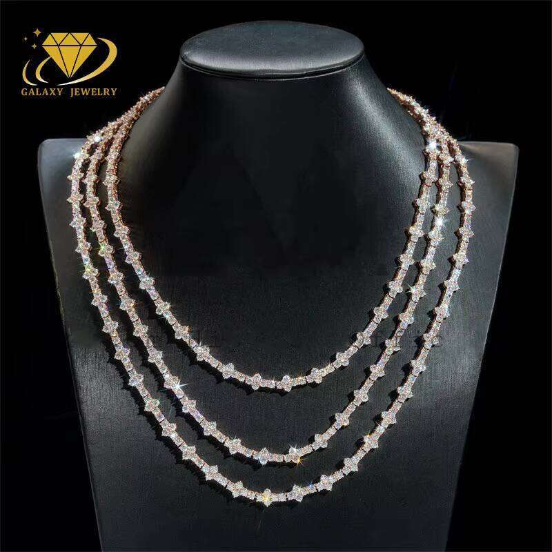 Jewelry Pass Tester S Sier 3mm Vvs Bracelet Cross Silicon Stone Tennis Chain 123