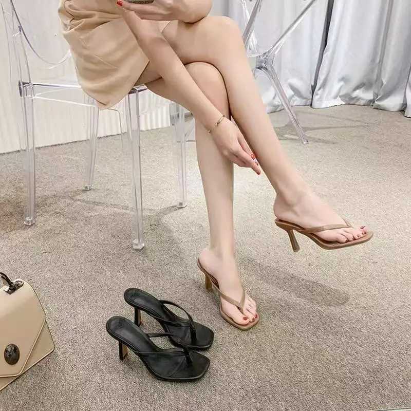 Fashion Heeled Sandals for Women Wearing Noble with Slim Heels and Legssquare Toe Sandal for Summer Sandalias De Mujer K260311