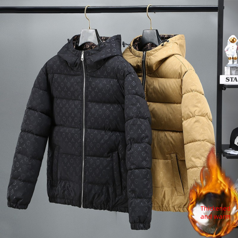 2026 Designer Light Luxury Trendy Brand Cotton Robe Men's Autumn And Winter Thickened Men's Cotton Robe Trendy Warm Bread Robe Cotton Coat M - view 5