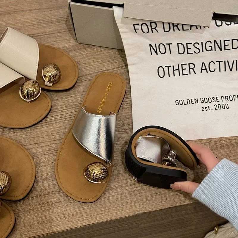 Flats Women Clip Toe Summer Casual Shoes Fashion Woman Sandals 2025 New Trend Walking Cozy Beach K260311