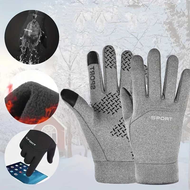 Men Winter Waterproof Thermal Cycling Gloves Touchscreen Ski Running Motorcycle Warm Non Slip M260311