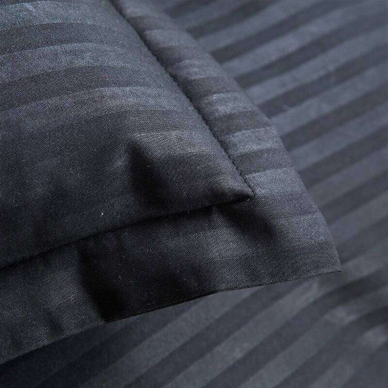 3PC Satin Black Cover Set Comfortable Bedding Duvet Cover*1+Pillowcase*2 Bedroom Home Decoration Without Padding/Core H260311 - view 6