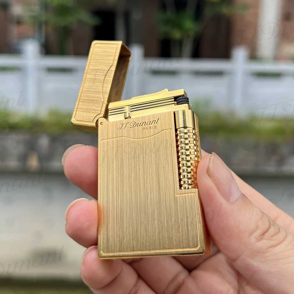New Arrive JT Dunant Lighter Ping Sound Smoke Gadgets Metal Drawing Design Cigar Accessories Best Birthday Gift to Someone N260311
