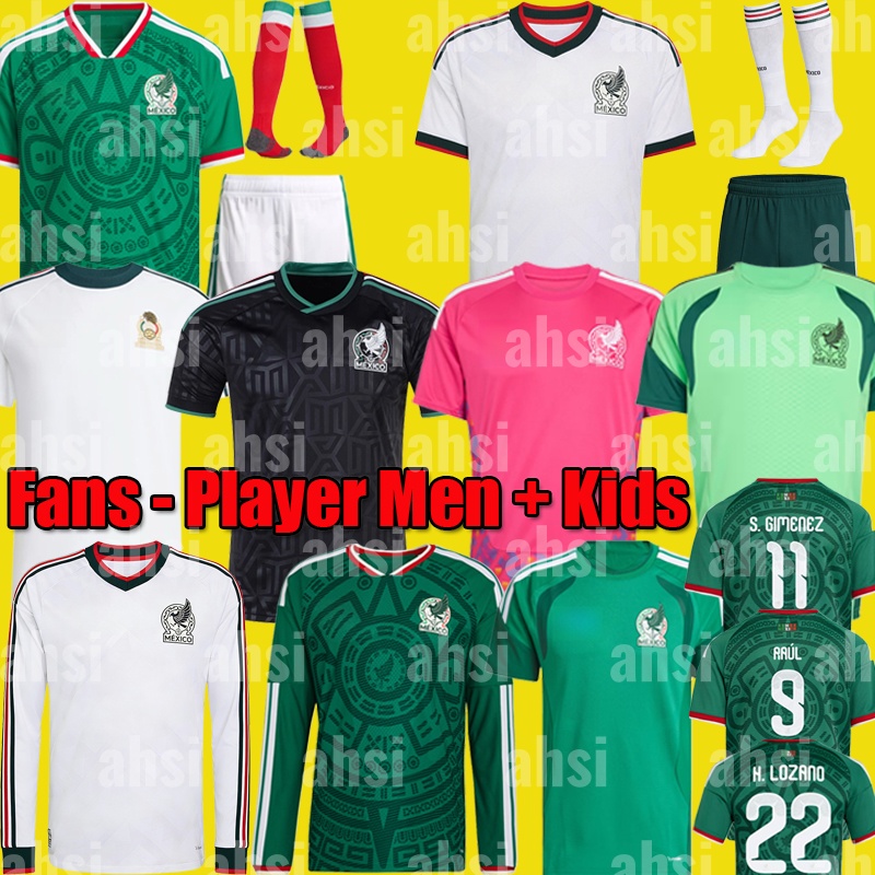 Green Mexico jersey 2026 World Cup Home away Kit soccer jerseys A. VEGA C. HUERTA L. ROMO RAUL football shirts men kids kit set Black Third goalkeeper training women