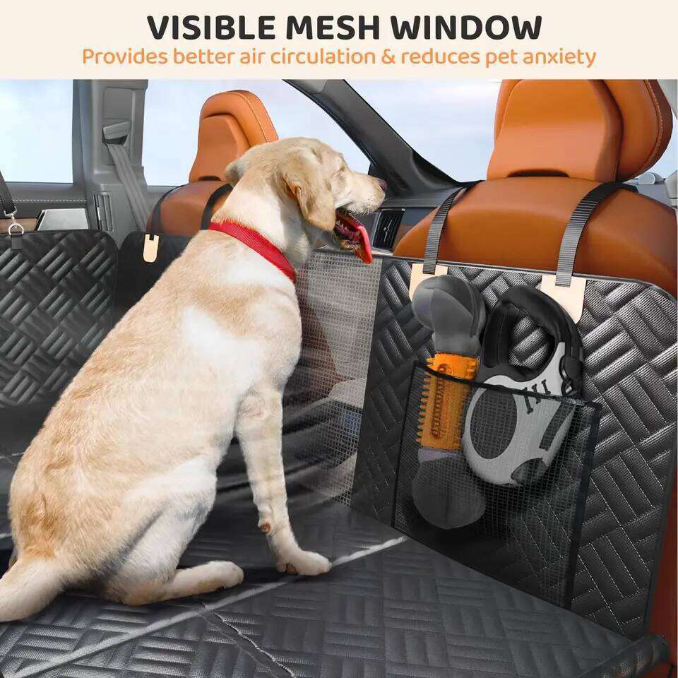 Car Cover, Hard Bottom Rear Seat Extender, Load-Bearing 400 Pounds, 600D Heavy-Duty Anti-Scratch Washable Dog Hammock for Cars and S 26Y0310