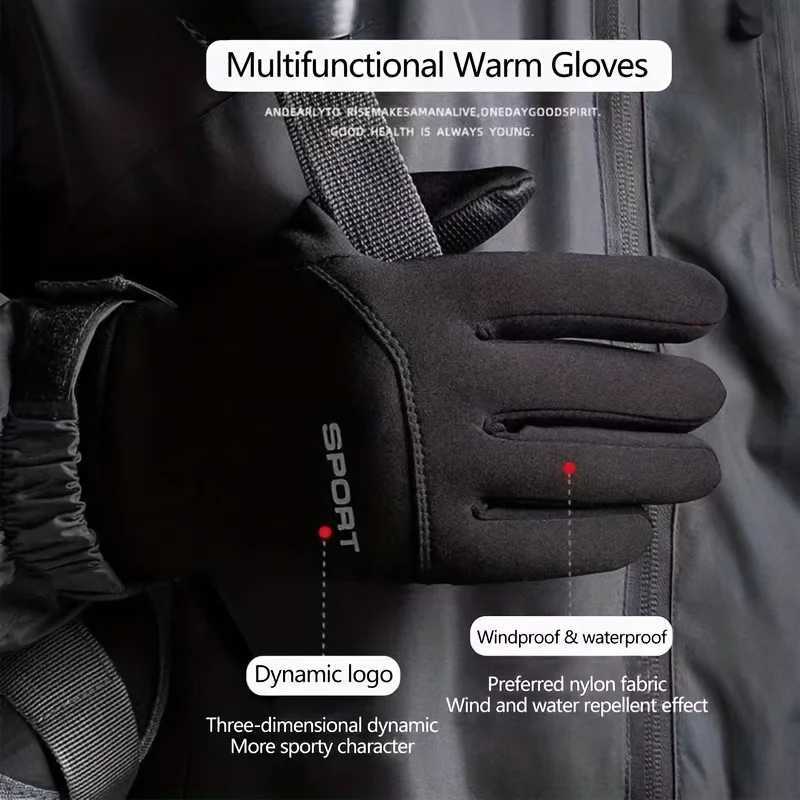 Men Winter Waterproof Thermal Cycling Gloves Touchscreen Ski Running Motorcycle Warm Non Slip M260311