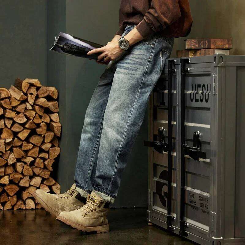 Jeans For Men Baggy Loose Fit Harem Pants Men's Clothing Fashion Pockets Large Size Man Denim Trousers Oversized 40 Z260225