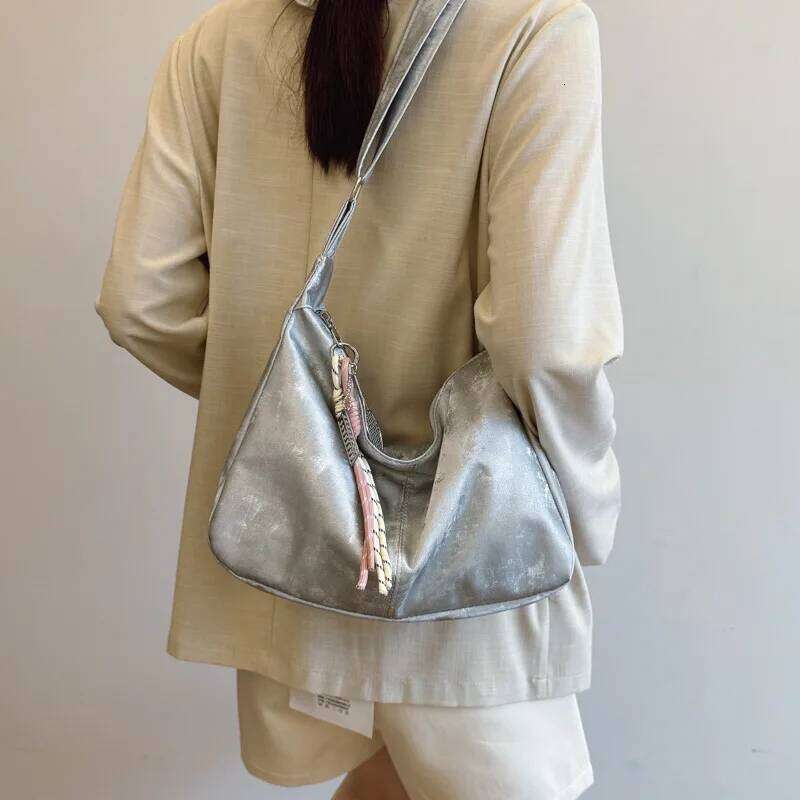 Casual Solid Color Women Soft Pu Shoulder Bag Commuter Large Capacity Ladies Crossbody Bags Simple Female Purse Handbags Tote XJ260311