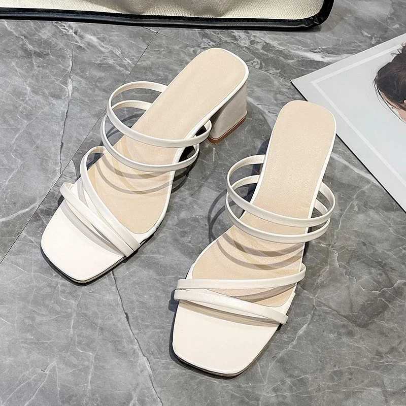 Women High Heel Sandals Summer Casual Female Shoes Woman Square Heel Open Toe Ankle Strap Ladies Sandalias Wedge Shoes K260311