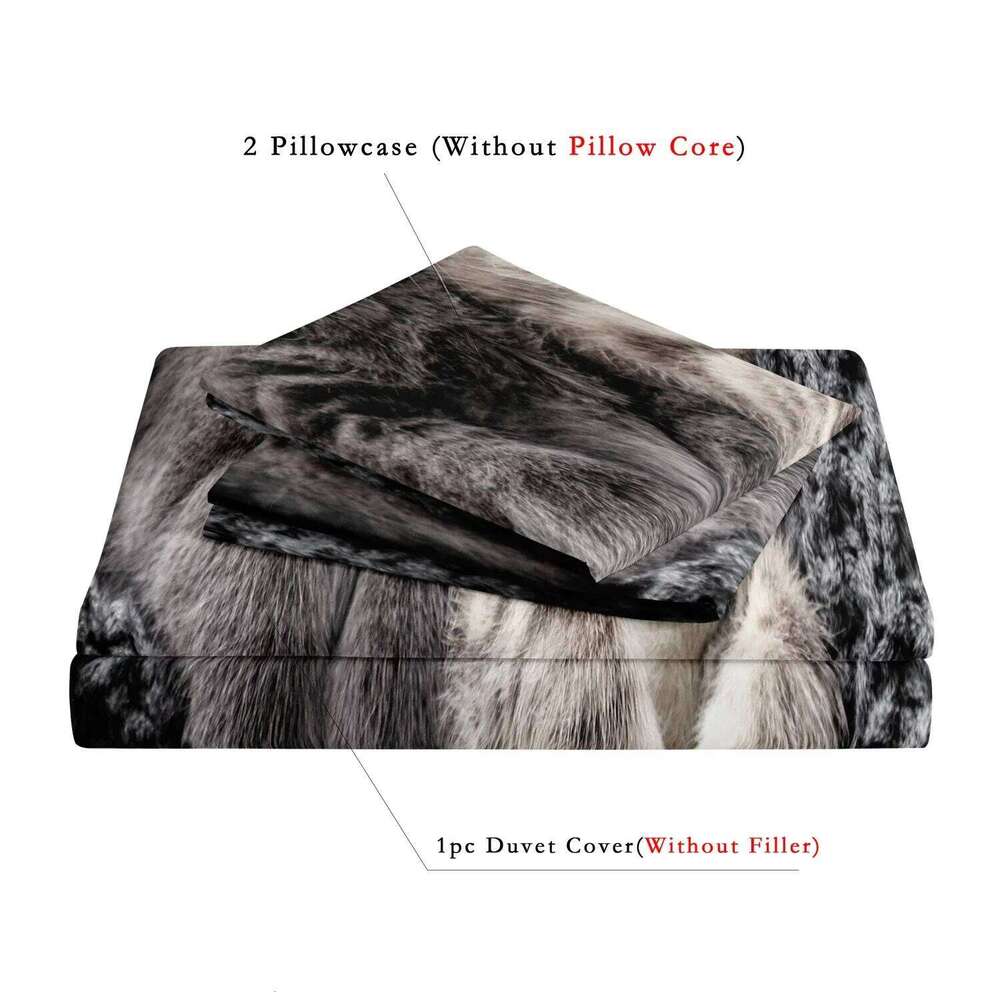 3pcs Romantic Valentine'S Day High-Grade Couple Cat Print Bedding Set, SoftComfortable Bed Duvet Cover H260311