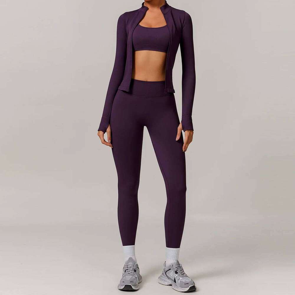 Seamless 2/3PCS Clothes Sportswear Yoga Suits For Women Fitness Set Tracksuits Sports Bra Gym Leggings 26H0311