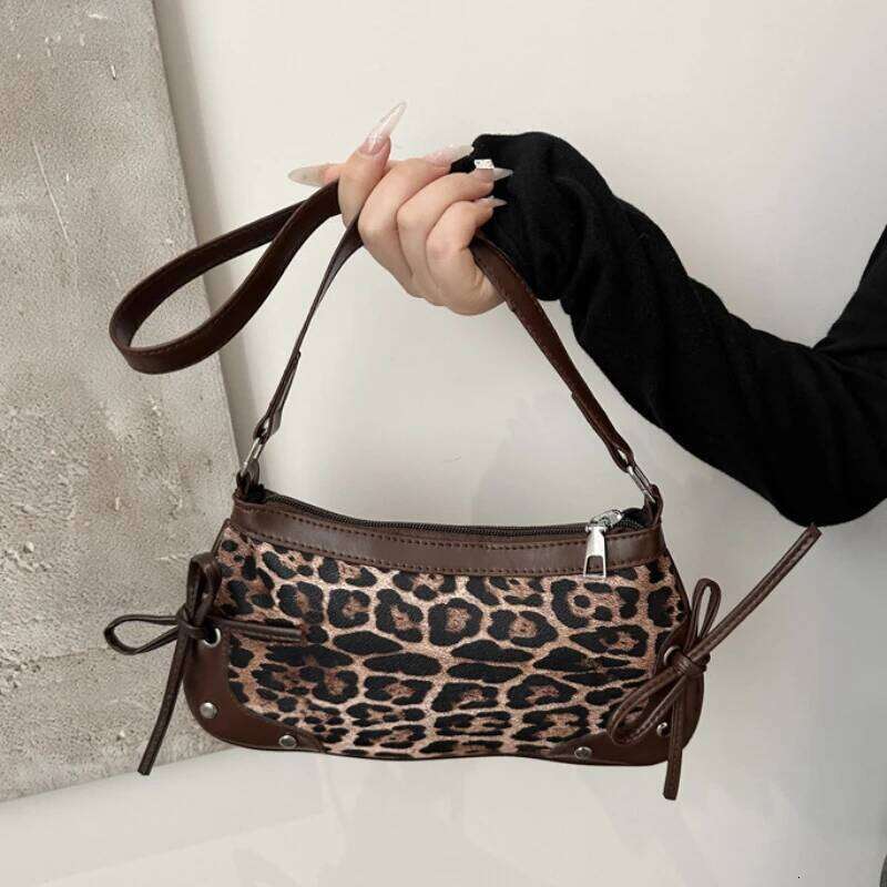 New Trendy Shoulder Sweet Double Bow Handbag Women's Bag Retro Simple Fashion Armpit Bags XJ260311