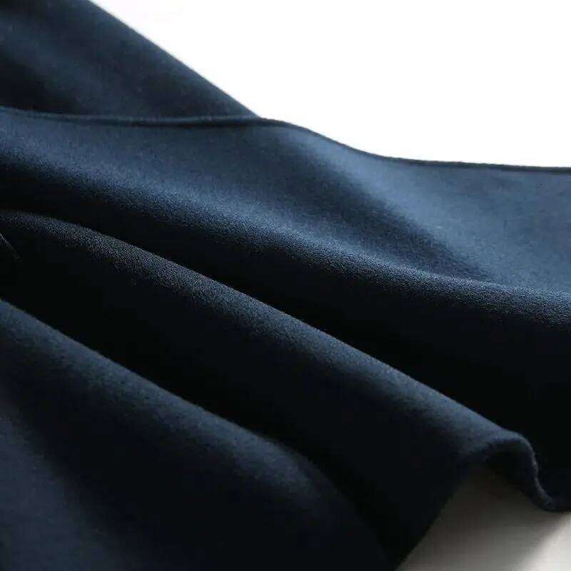 Women's V-neck Autumn Winter 2024 New Retro High Waisted Solid Color Drawstring Sleeveless Woolen Standard Cardigan Vest Dresses Z260311